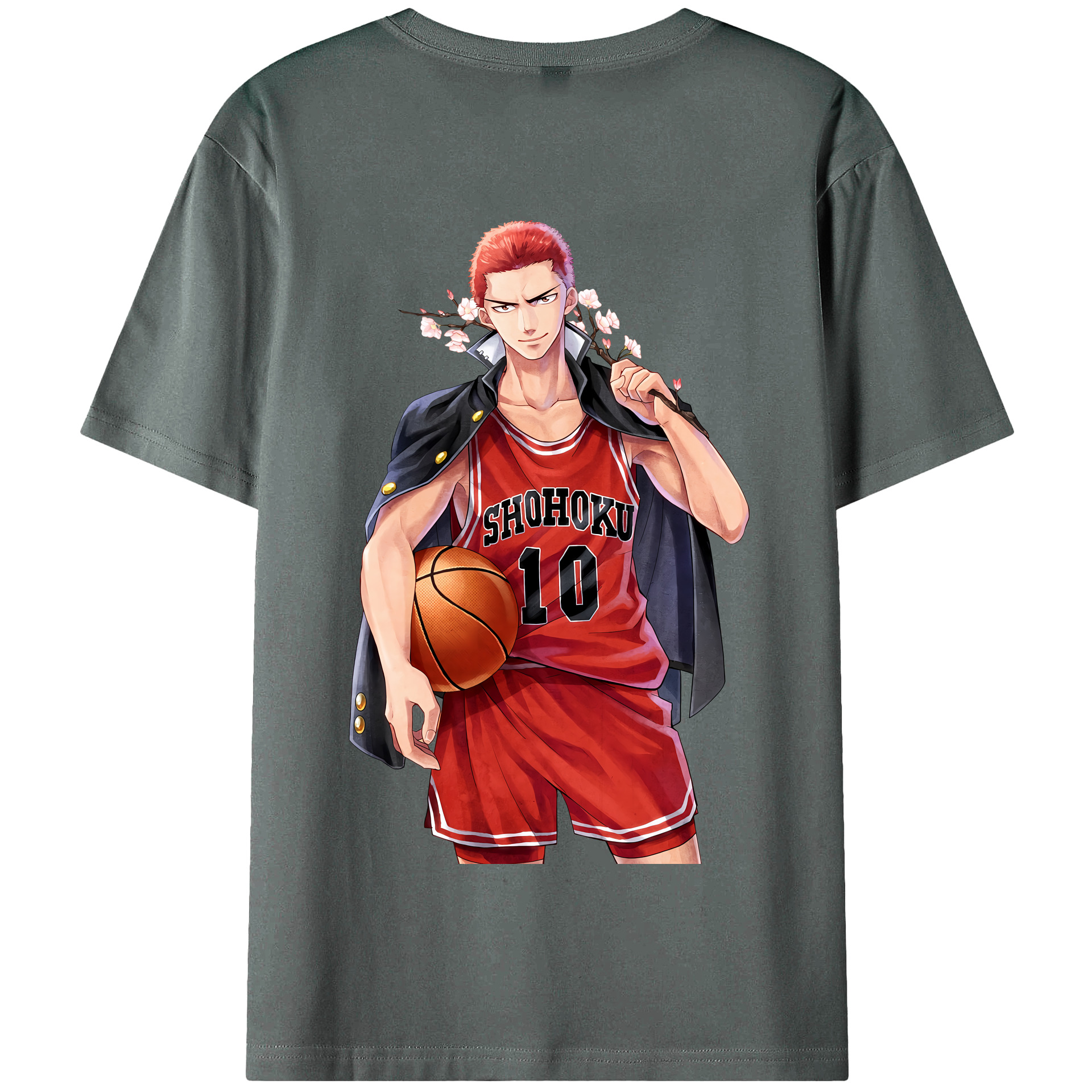 SLAM DUNK／スラムダンク 綿100％半袖Tシャツ（背面プリント）